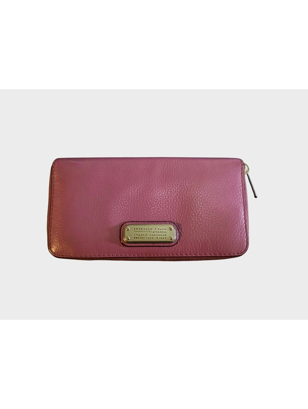 Marc By Marc Jacobs Standard Zip Around Wallet Mauve Pebbled Leather M0007562